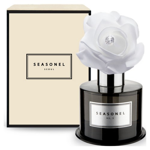 시즈넬 퍼퓸향 화이트 로즈 블랙에디션 차량용 디퓨저 120ml, 넘버 파이브, 1개 골드박스 특가