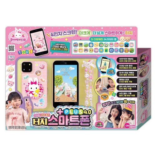 콩지래빗 터치 스마트폰 플러스 4.0, 혼합색상, 1세트 골드박스 특가