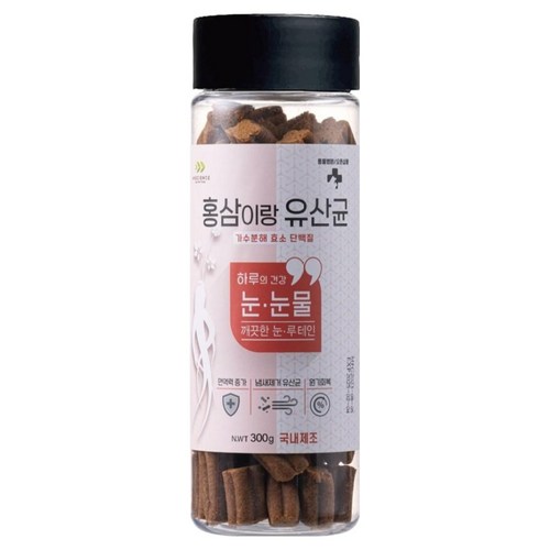 레디펫고 강아지 홍삼이랑유산균 가수분해 영양간식, 눈 눈물(깨끗한 눈 루테인), 300g, 1개 골드박스 특가