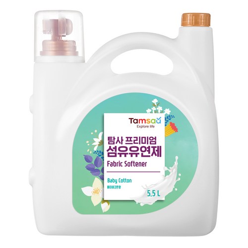 탐사 프리미엄 섬유유연제 베이비코튼 고농축, 5.5L, 1개 골드박스 특가
