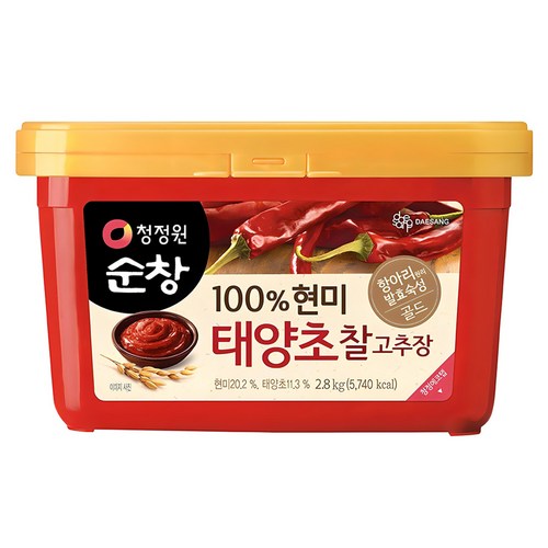 100% 현미 태양초 찰고추장, 2.8kg, 1개