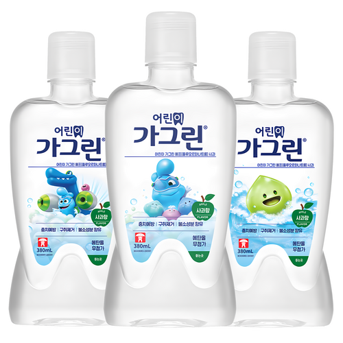 어린이용 구강세정제 사과향, 380ml, 3개 골드박스 특가