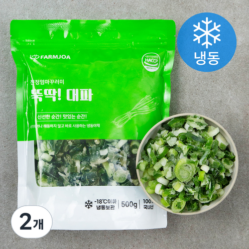 팜조아 친정엄마꾸러미 뚝딱 대파 (냉동), 500g, 2개 골드박스 특가