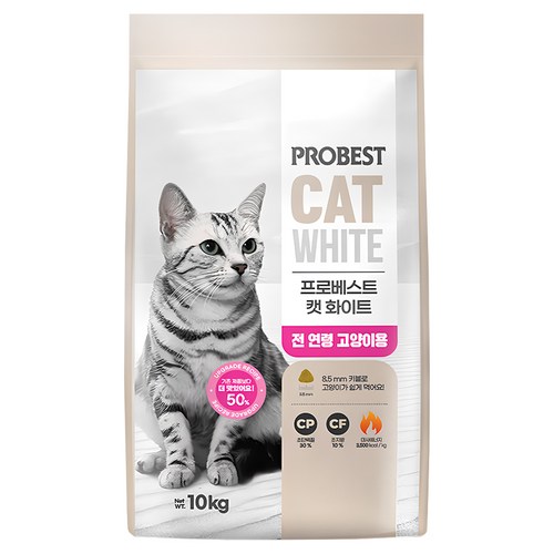 프로베스트 전연령 캣 화이트 건식사료, 오리, 10kg, 1개 골드박스 특가