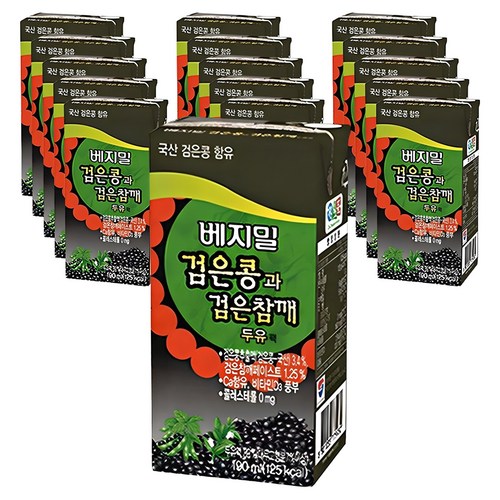 베지밀 검은콩과 검은참깨 두유, 190ml, 16개 골드박스 특가