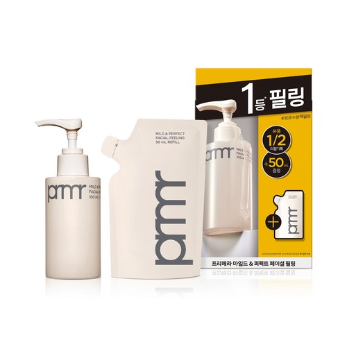 프리메라 마일드 앤 퍼펙트 페이셜 필링 수분팩 100ml +리필 50ml 기획세트, 1세트, 100 mL + 50 mL 골드박스 특가