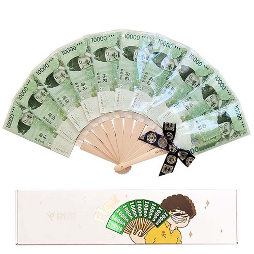 이플린 돈부채 1분완성 선물상자+ 리본 풀패키지 선물 세트, 10p, 1세트 골드박스 특가