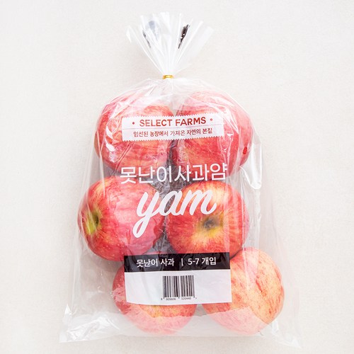 셀렉트팜 못난이 사과 얌, 1.5kg(중과, 5~7입), 1개 골드박스 특가