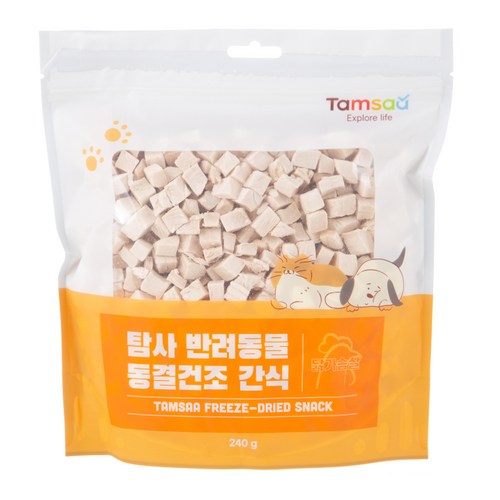 탐사 반려동물 동결건조 간식 닭가슴살 240g, 1개 골드박스 특가