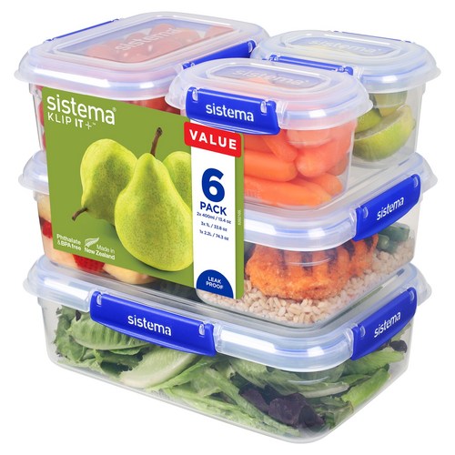 Sistema Klip It+ 모듈러 에센셜 식품 보관 밀폐용기 세트, 1세트, 400ml x 2p +1L x 3p + 2.2L 골드박스 특가