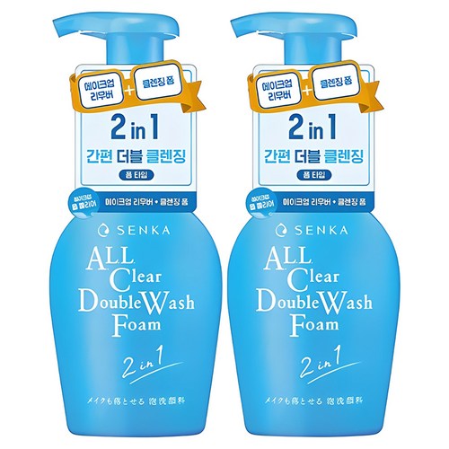 센카 올 클리어 더블 워시 폼 클렌저, 150ml, 2개 골드박스 특가