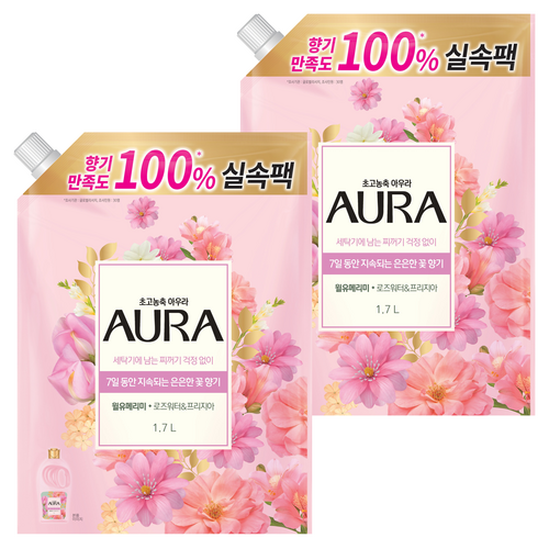 아우라 초고농축 섬유유연제 윌유메리미 리필, 1.7L, 1개입, 2개 골드박스 특가