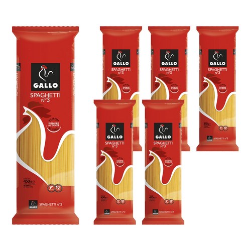GALLO 스파게티 No 3, 450g, 6개 골드박스 특가