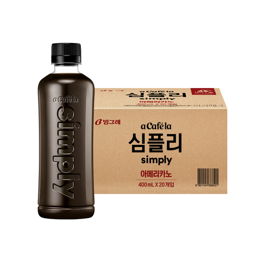 아카페라 심플리 아메리카노 무라벨, 400ml, 20개 골드박스 특가