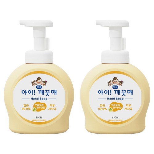 아이깨끗해 항균 폼 핸드솝 순 보송보송 파우더향, 490ml, 2개 골드박스 특가