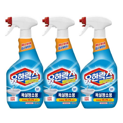 유한락스 멀티액션 욕실청소용 세정제, 510ml, 3개 골드박스 특가