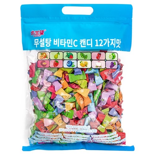 무란왕 무설탕 12가지맛 비타민C 민트 미니 캔디, 800g, 1개 골드박스 특가