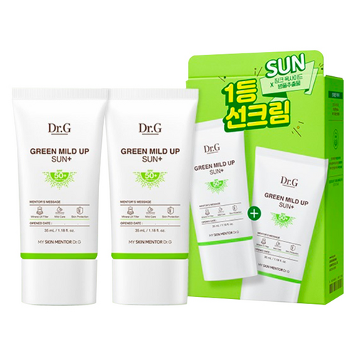 닥터지 그린 마일드 업 선 플러스 SPF50+ PA++++, 35ml, 2개 골드박스 특가