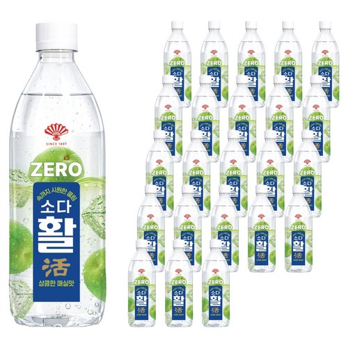 동화약품 소다활 제로 탄산음료 매실맛, 24개, 500ml 골드박스 특가