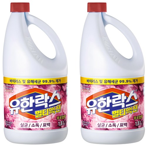 유한락스 멀티액션 후로랄, 1.8L, 2개 골드박스 특가