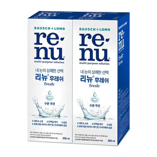 리뉴 후레쉬 렌즈 세정액, 500ml, 2개 골드박스 특가