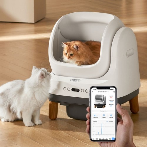 디클 디클펫 고양이 자동화장실 오픈형 PT-P04W