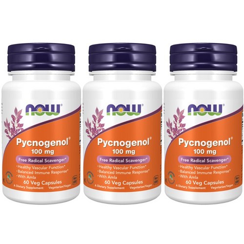 나우푸드 피크노제놀 100mg 베지 캡슐, 60정, 3개 골드박스 특가