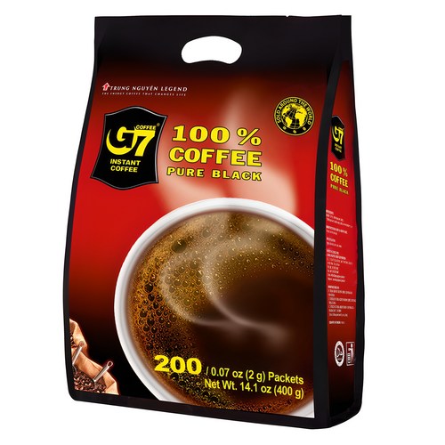 G7 퓨어블랙 원두커피믹스, 2g, 200개입, 1개 골드박스 특가