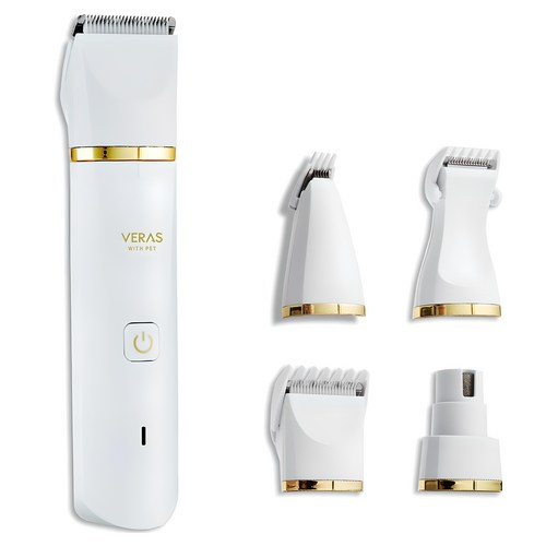 베라스 방수 반려동물 이발기 VP-1004, 화이트+골드, 1개 골드박스 특가