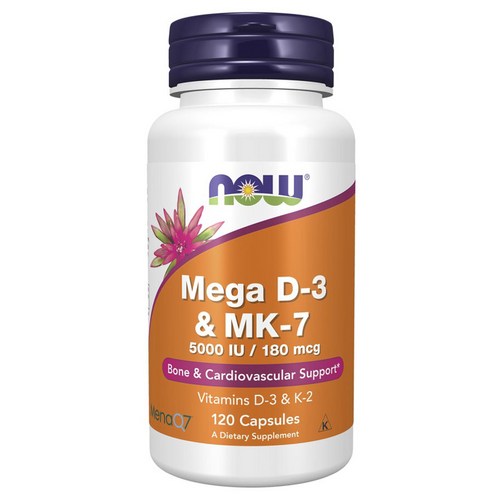 나우푸드 메가 D-3 5000 lU & MK-7 180mcg 캡슐, 1개, 120정 골드박스 특가
