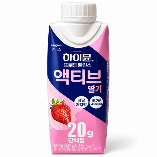 후디스 하이뮨 프로틴 밸런스 액티브 딸기, 250ml, 18개 골드박스 특가