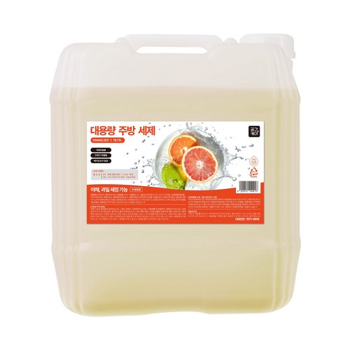공간케어 대용량 주방세제, 1개, 18.75L 골드박스 특가