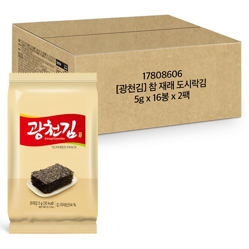 참 재래도시락 김, 5g, 32개 골드박스 특가