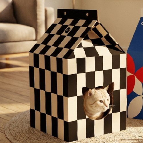 펫코본 고양이 스크래쳐 숨숨집 원목 카페트 교체형 소파