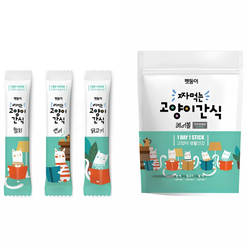 펫둥이 짜먹는 고양이 간식, 혼합맛(참치/연어/닭고기), 360g, 1개 골드박스 특가