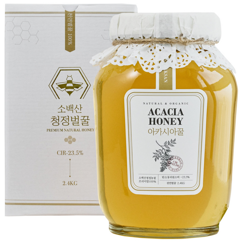 소백산청정농원 아카시아꿀 100% 자연산, 천연 아카시아, 2.4kg, 1개 골드박스 특가