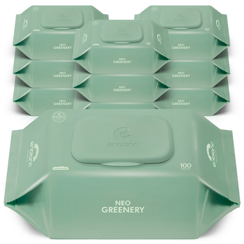 앙블랑 네오 그리너리 유아용 물티슈 캡형, 50g, 100매, 10개 골드박스 특가