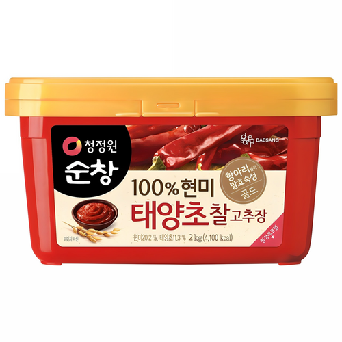 100% 현미 태양초 찰고추장, 2kg, 1개 골드박스 특가