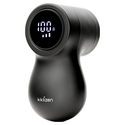 끌리젠 프리미엄 옷 충전식 6중날 보풀제거기, KLZ-70000, 블랙