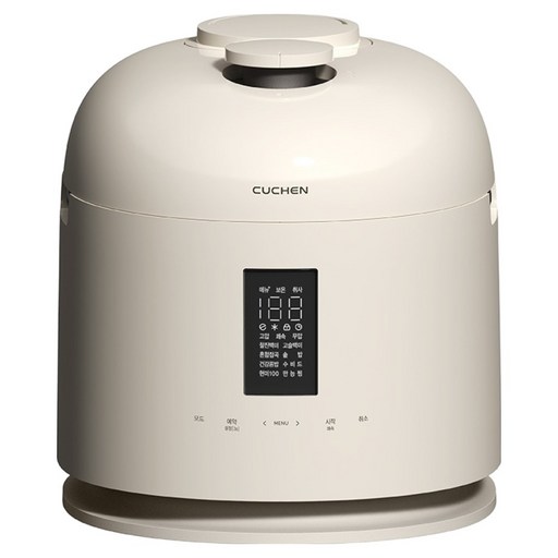 쿠첸 123 풀스테인리스 듀얼프레셔 IH 전기압력밥솥 6인용, CRT-XPD0670IEGI, 글로시 아이보리