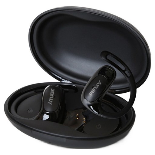 에이튜브 골전도 오픈형 블루투스 이어폰, Black, RunEar5