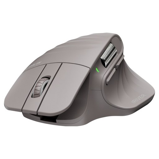 아이리버 Air Lift 50 충전식 멀티페어링 세미 버티컬 블루투스 무소음 무선 마우스, 그레이
