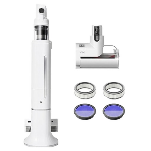 아이닉(INIC) 무선청소기 i50 아이타워 + 헤드브러시 + 침구 브러시 + 필터 2p 세트 i50 itower, 혼합색상