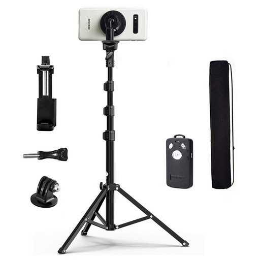 비상 팬텀 맥세이프 액션캠 셀카봉 삼각대, 360-1388LMS, 블랙, 1개