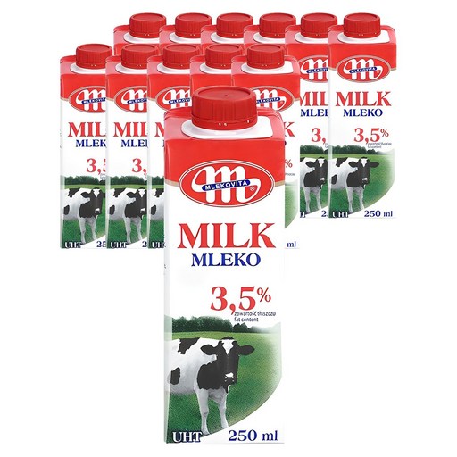 믈레코비타 3.5% 멸균우유, 250ml, 12개
