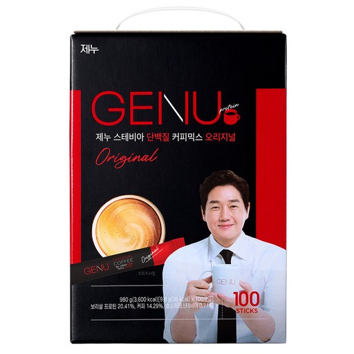 제누 스테비아 단백질 커피믹스 오리지널, 9.8g, 100개입, 1개