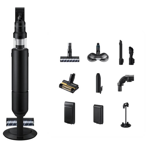 삼성전자 Bespoke 제트 AI 400W 스틱청소기 + 펫브러시 세트 VS90F40CNK 고객직접설치, 새틴 블랙