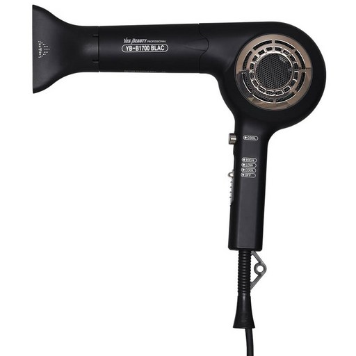 예스뷰티 BLAC 항공모터 드라이기 1700W, YB-B1700BLAC, 블랙