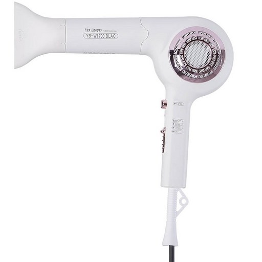 예스뷰티 BLAC 항공모터 드라이기 1700W, YB-W1700BLAC, 화이트
