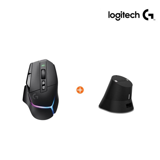 로지텍코리아 G502 X PLUS 무선 게이밍 마우스 + 이메이션 충전독, G502 X PLUS 블랙 + 충전독 블랙